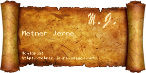 Metner Jerne névjegykártya